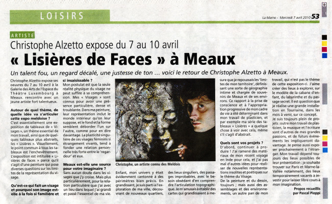 Article La Marne 07/04/10